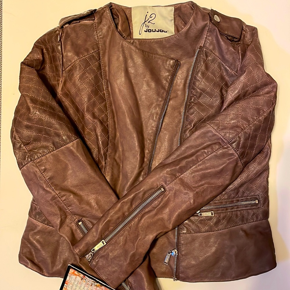 Brown fake leather jacket J2 by JouJou Size Small
